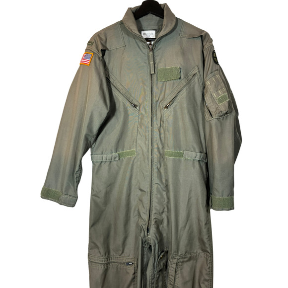 Flyers Coveralls Men Summer Fire Resistant Sage Green CWU-27P Size 40R - Picture 15 of 16